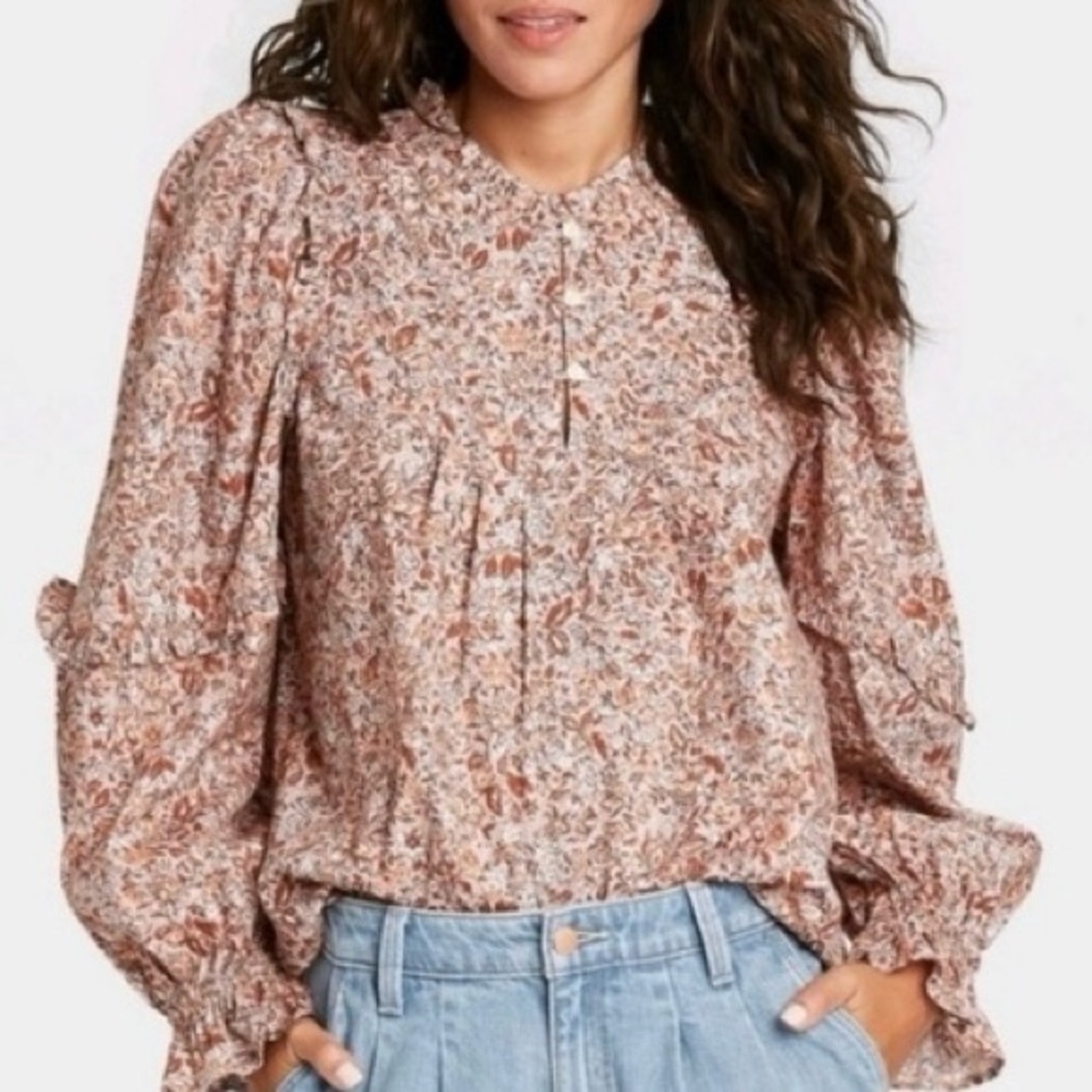 Universal Thread Boho Puff Sleeve Blouse. Size XXL